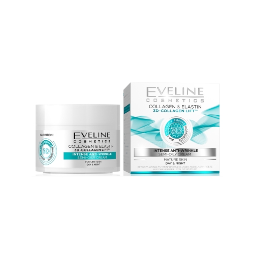 Eveline Collagen & Elastin - Intense Anti-Wrinkle Semi-Oily Cream 